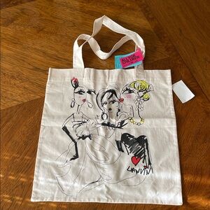 Lanvin for H&M White Tote with Artistic Graphic